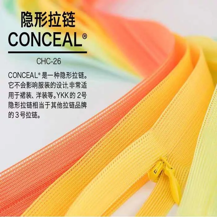 2号YKK网编隐形拉链