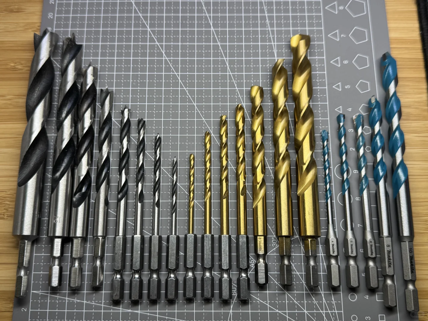 牧田的六角柄钻头集齐了