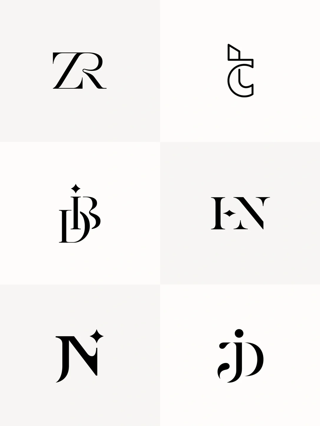 字母组合logo设计合集 简约大气 大牌设计感