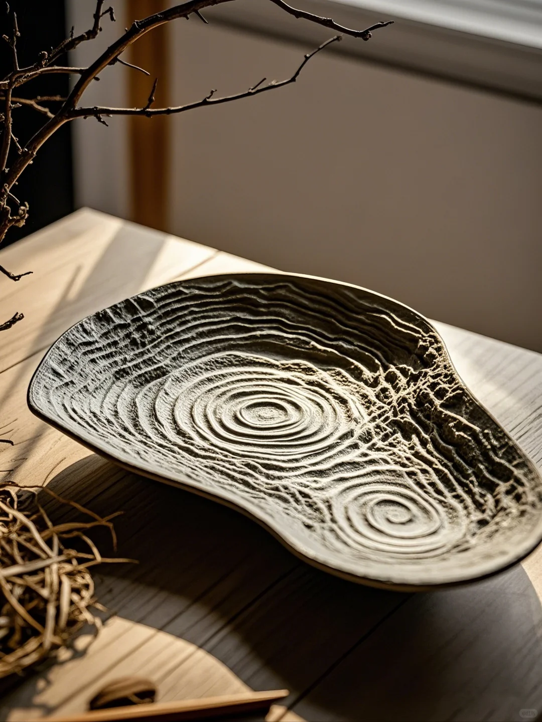 摆盘的高级美学:流动曲线+岩石肌理