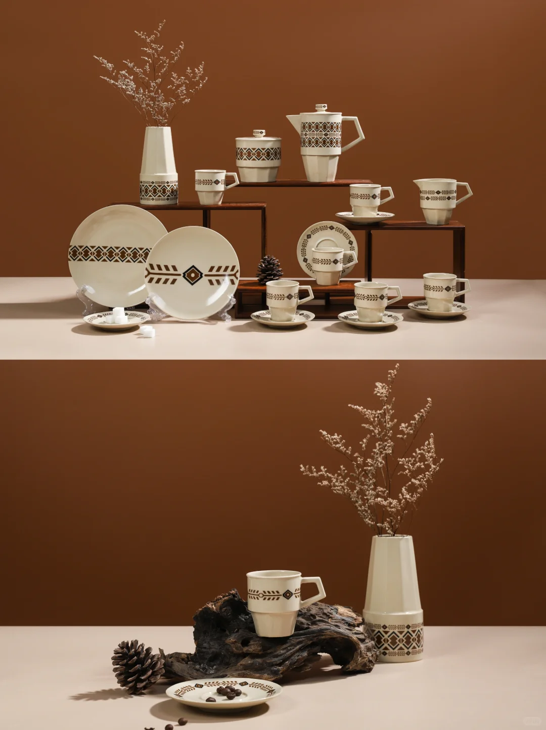 日用瓷毕设作品拍摄|陶瓷咖啡具拍摄