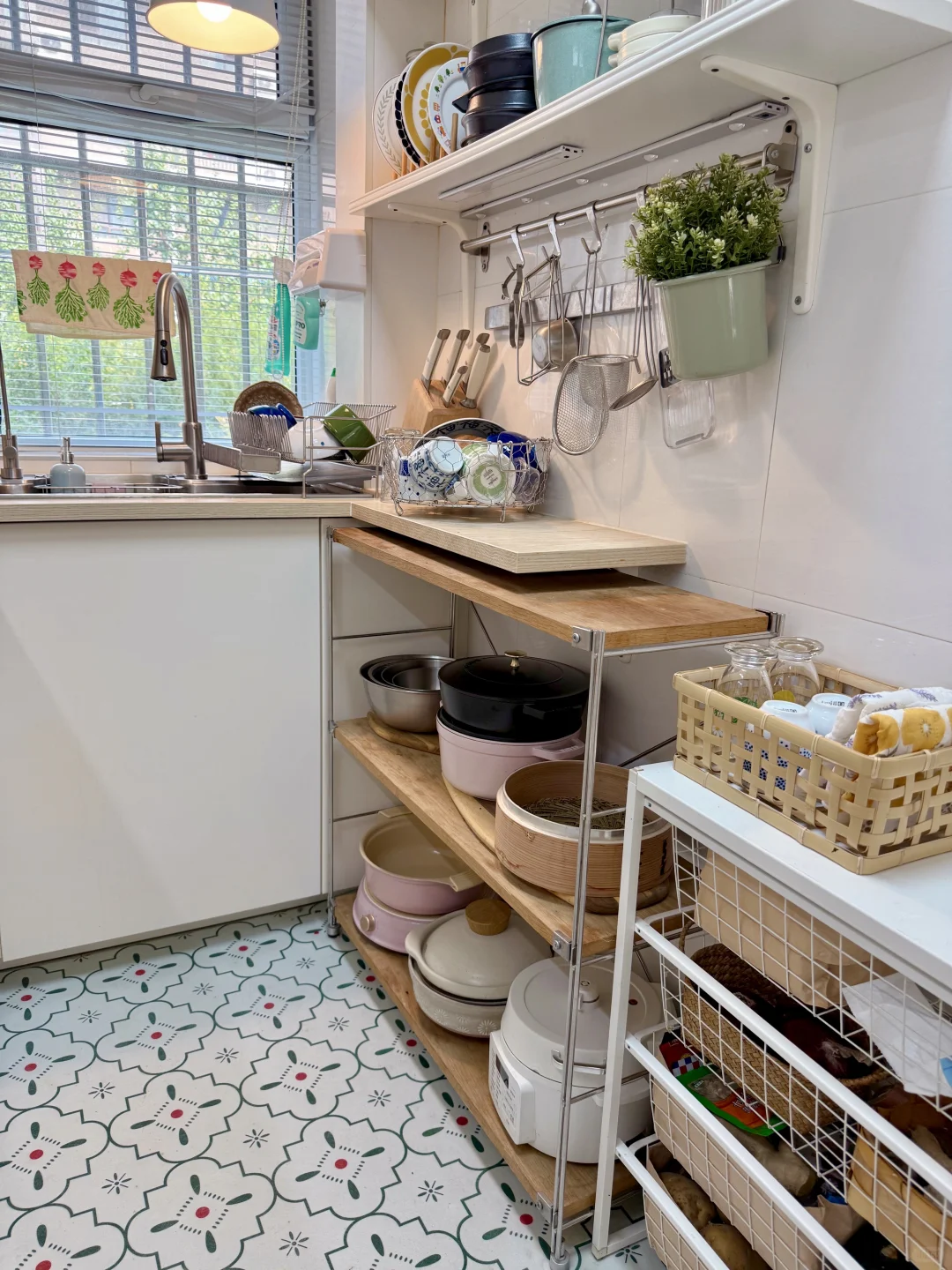 拯救一字型小厨房的两个置物架！！