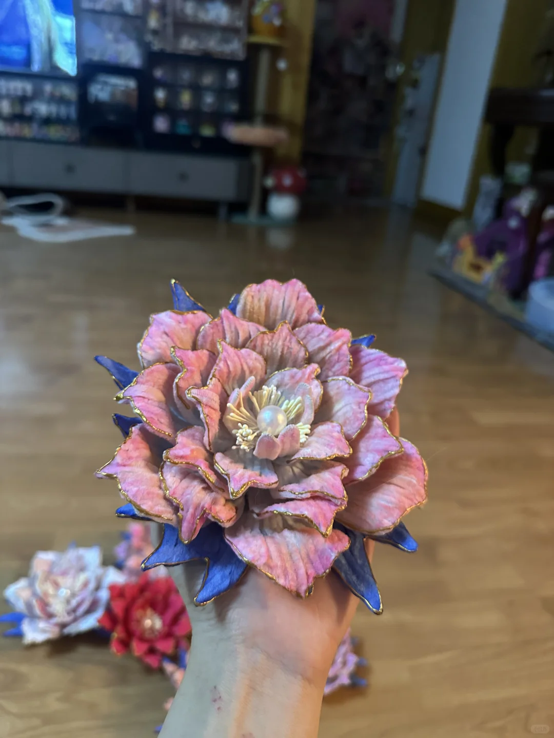 扭扭棒牡丹立体画完工～???