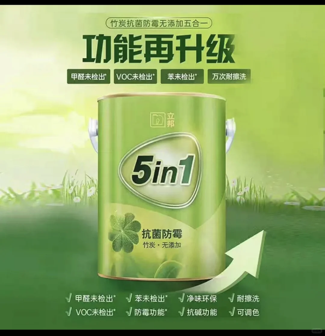 立邦抗菌防霉竹炭无添加