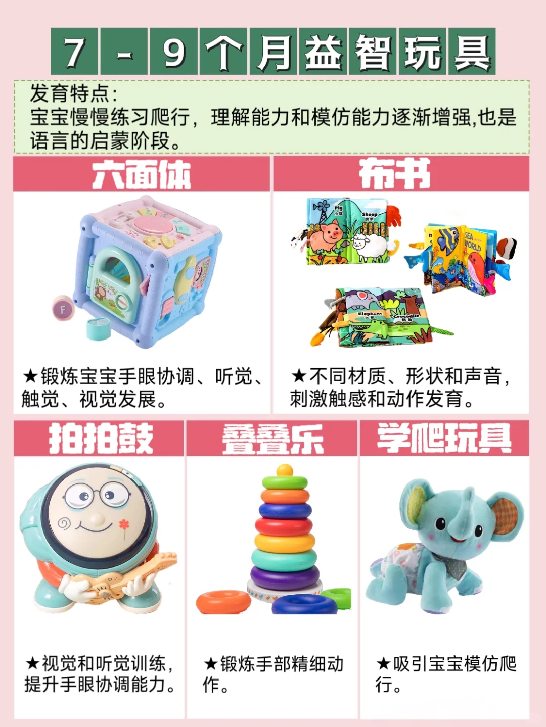 宝宝越玩越聪明!0-3岁益智玩具精选