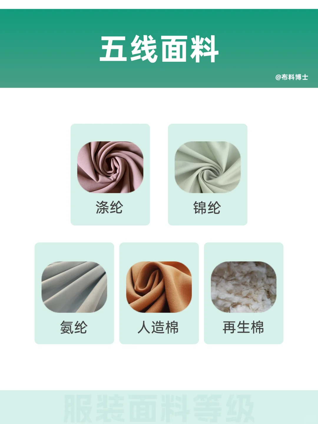 服装面料也有鄙视链？一线到五线盘点?