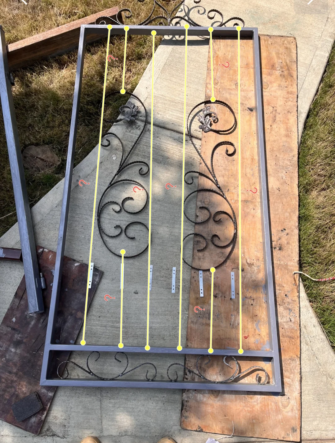 自制铁艺门+铁丝网围栏 25-11-3