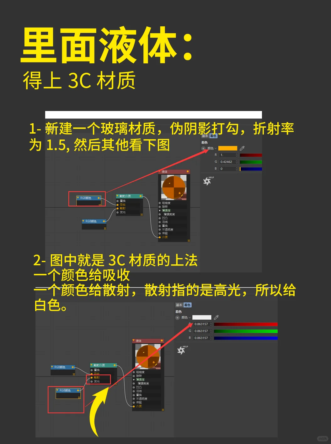 干货！OC渲染器（啤酒）玻璃瓶材质笔记