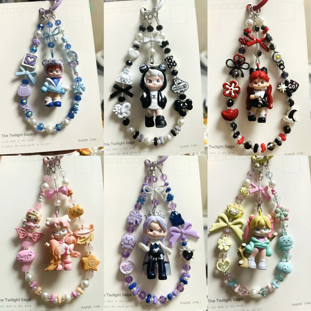 合金萌粒手机链批发客定分享