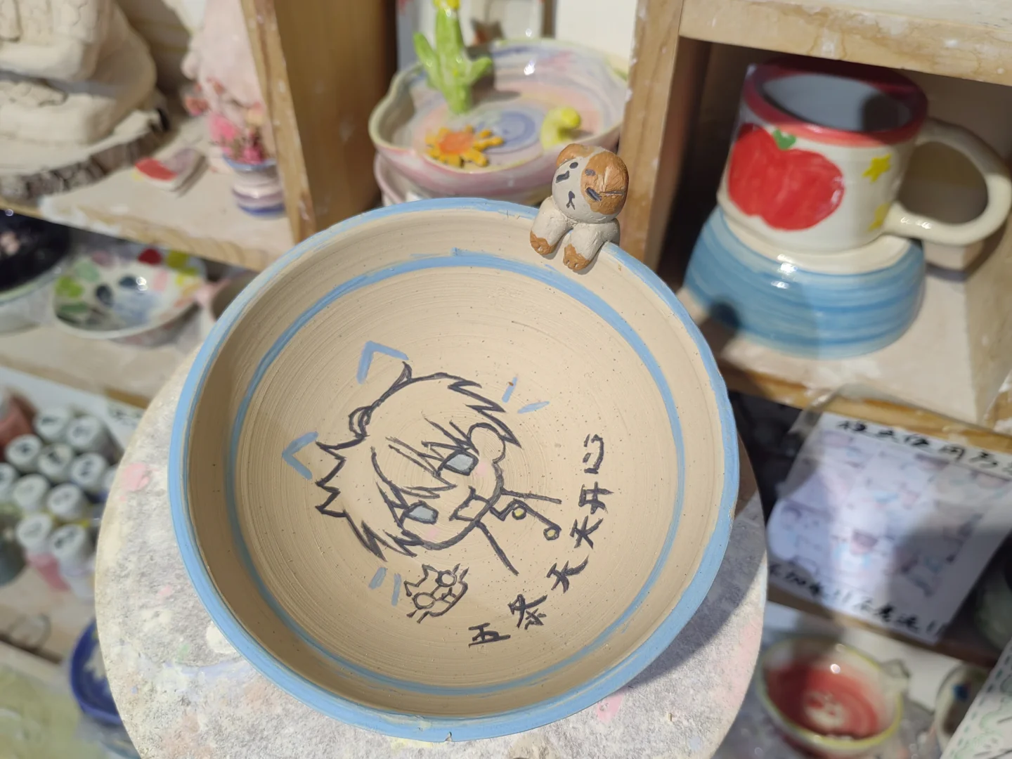 陶艺diy-手绘陶艺碗~