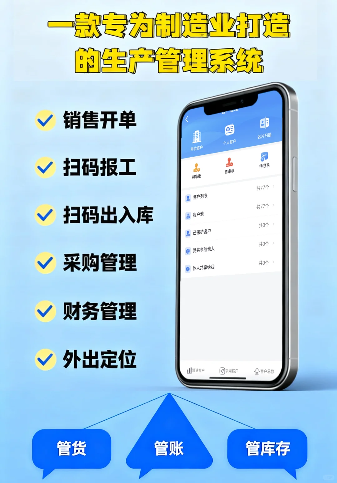 手机端erp系统，随时开单对账、扫码报工