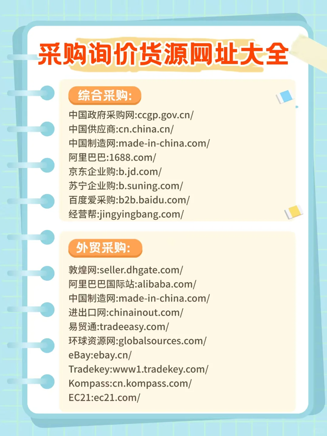 采购网址，太全面了