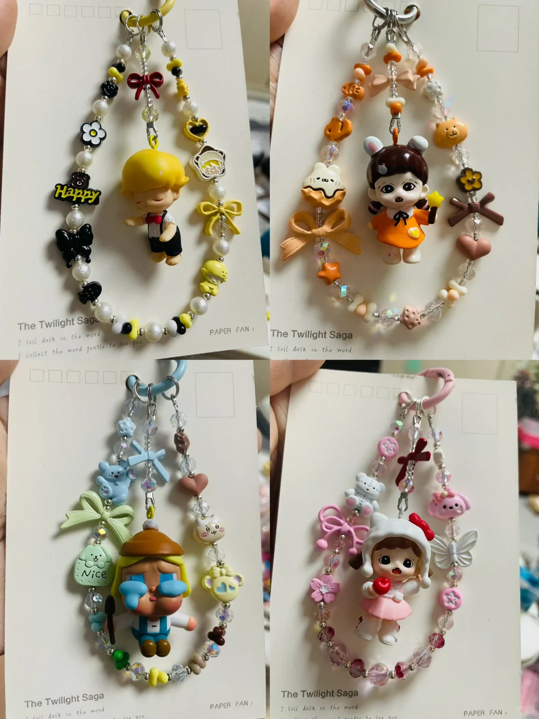 合金萌粒手机链批发客定分享