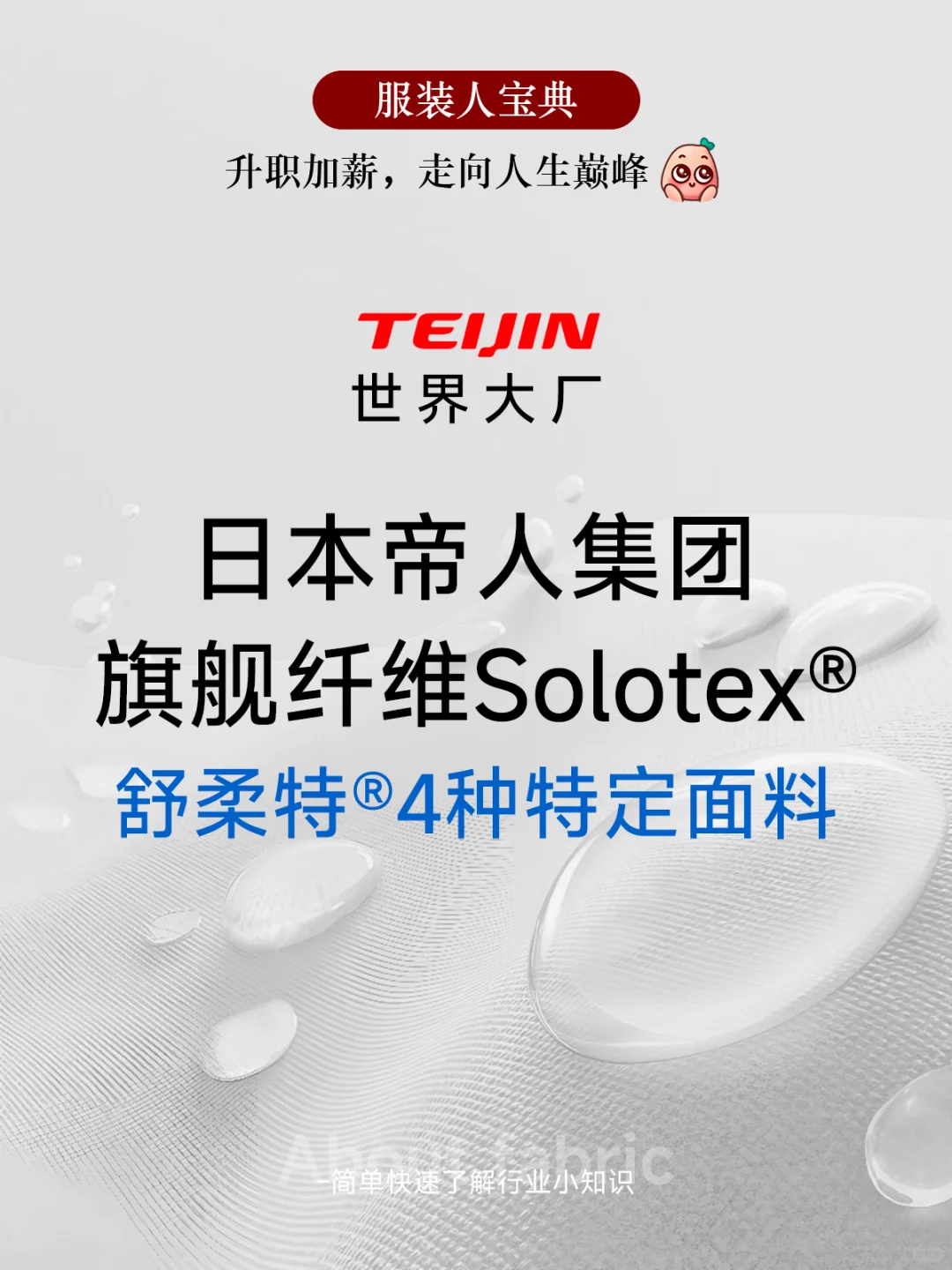 旗舰纤维Solotex®“舒柔特”的4种特定面料