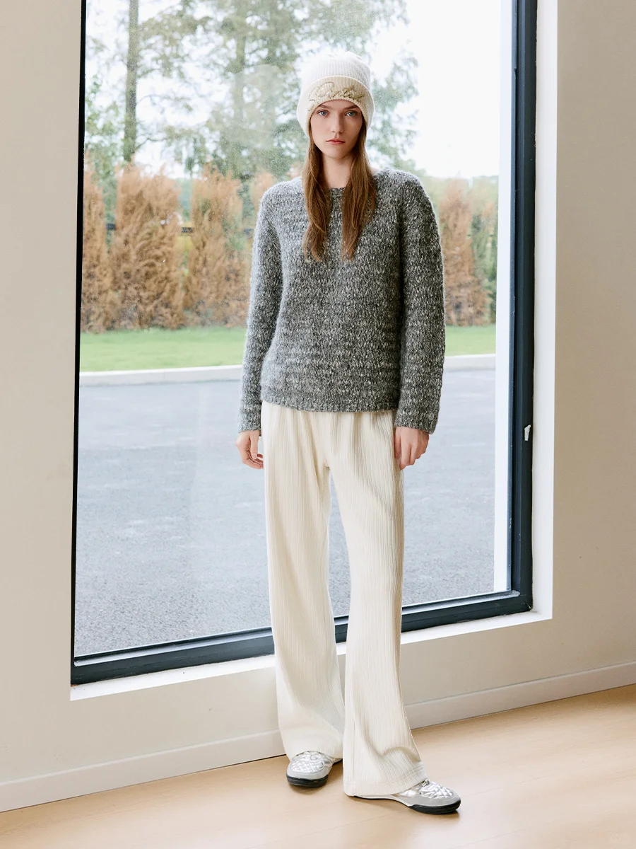 SOV灰芝麻BC老钱风针织衫