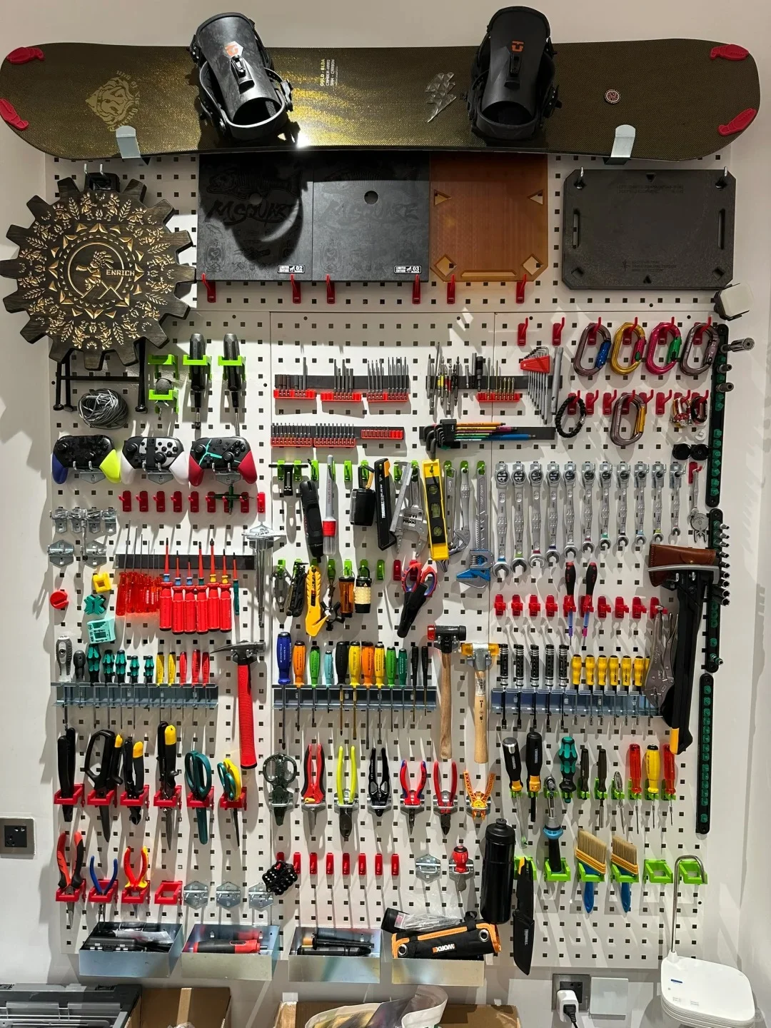洞洞板工具墙汽修工具整理架工具方孔板挂钩