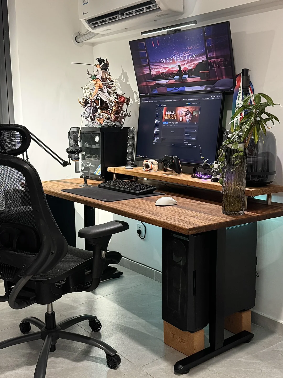 快来看看我花600做的升降电脑桌!真好看