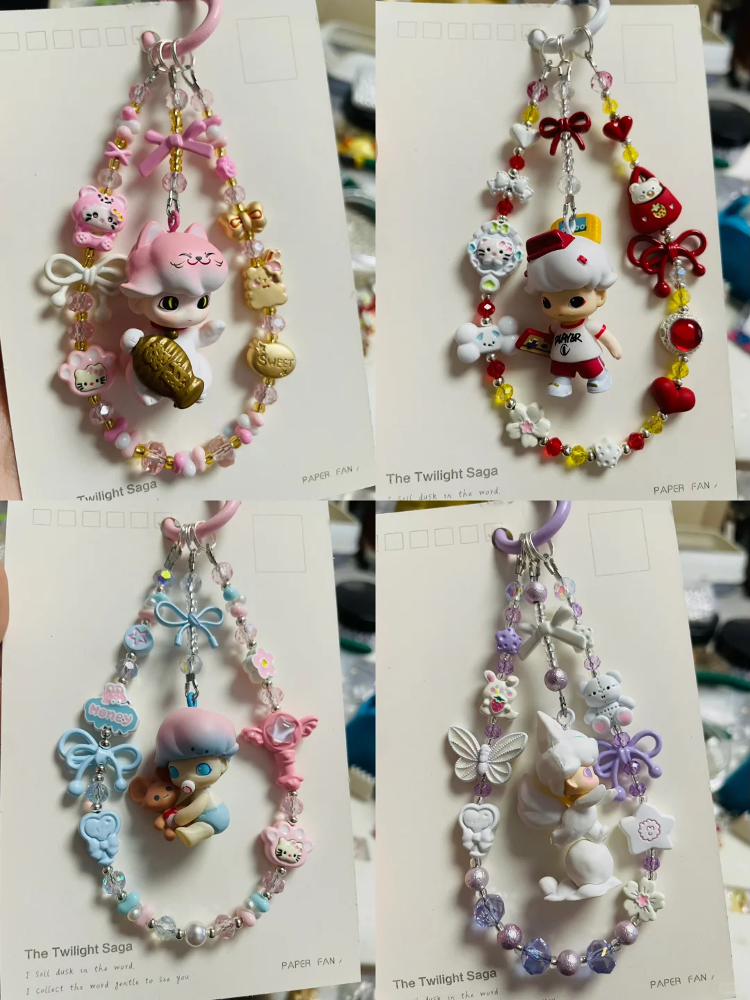 合金萌粒手机链批发客定分享