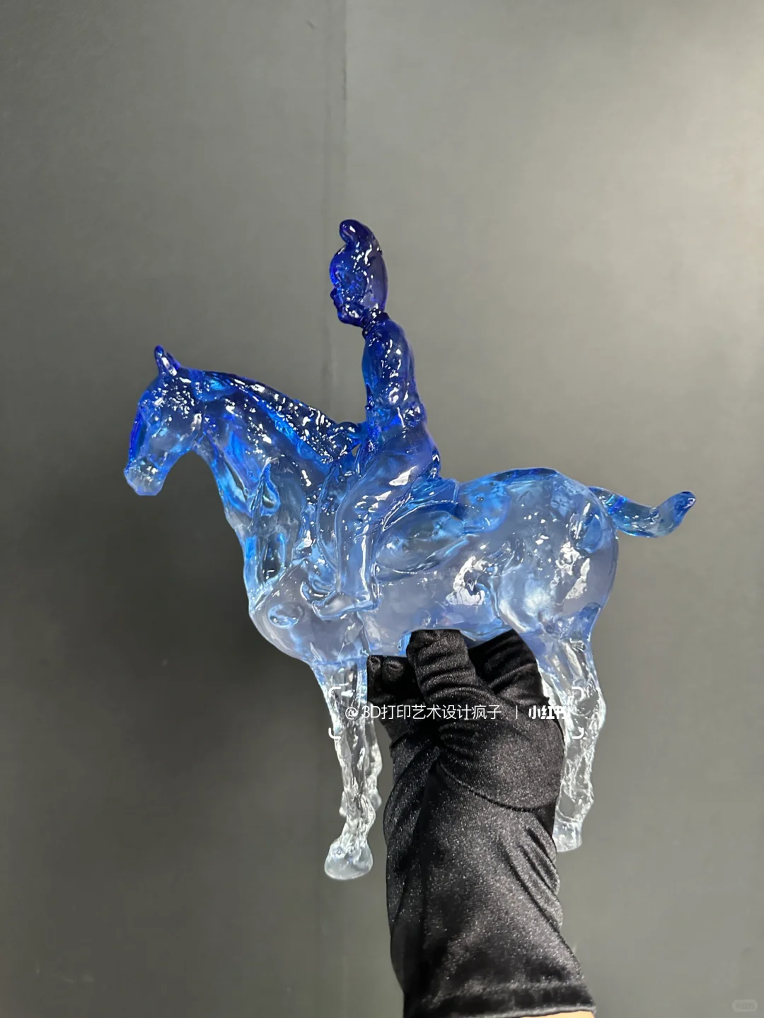 3D打印透明树脂后工资染色真的太美了?