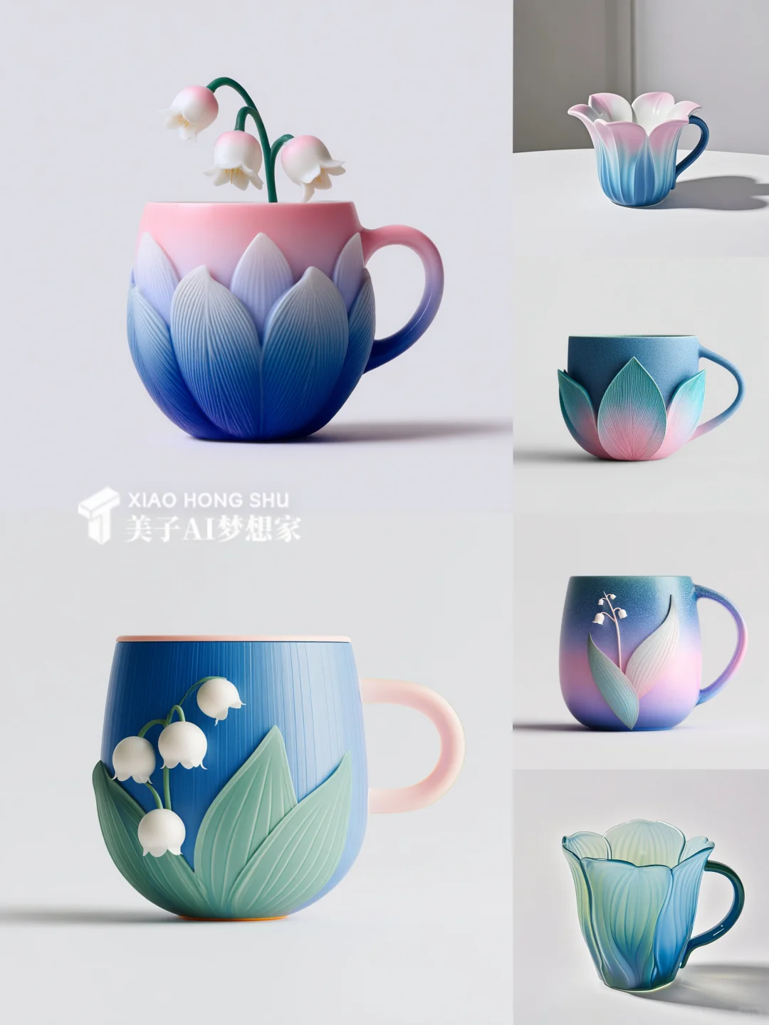 ?AI产品设计1000个?铃兰花开美丽杯子