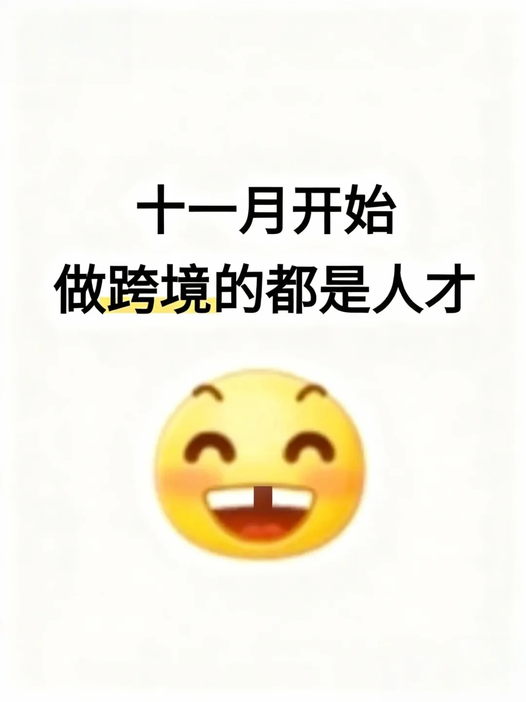 十一月开始做跨境的都是人才