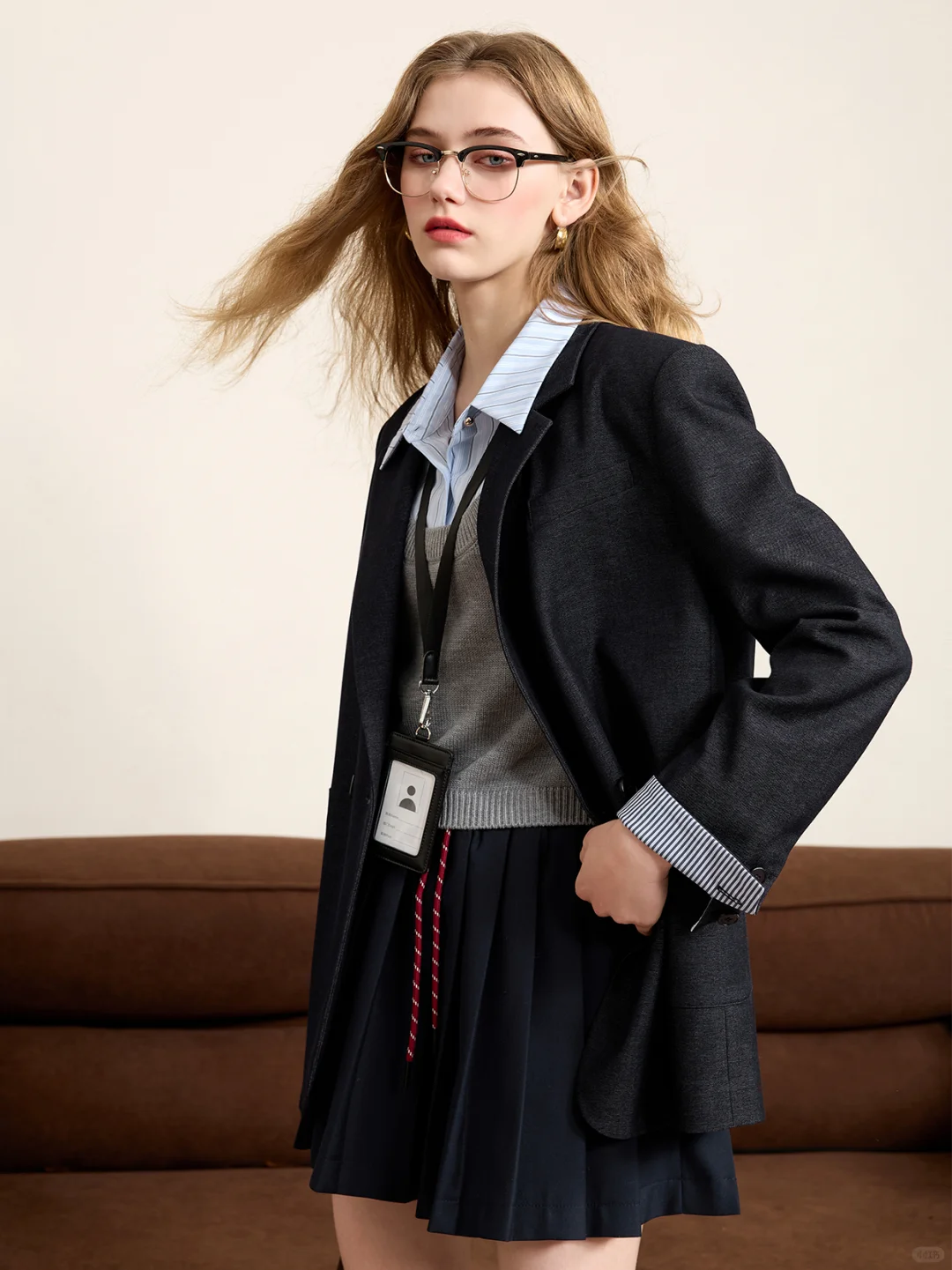 高智感穿搭?·双色休闲西装外套