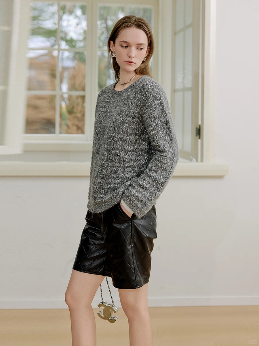 SOV灰芝麻BC老钱风针织衫