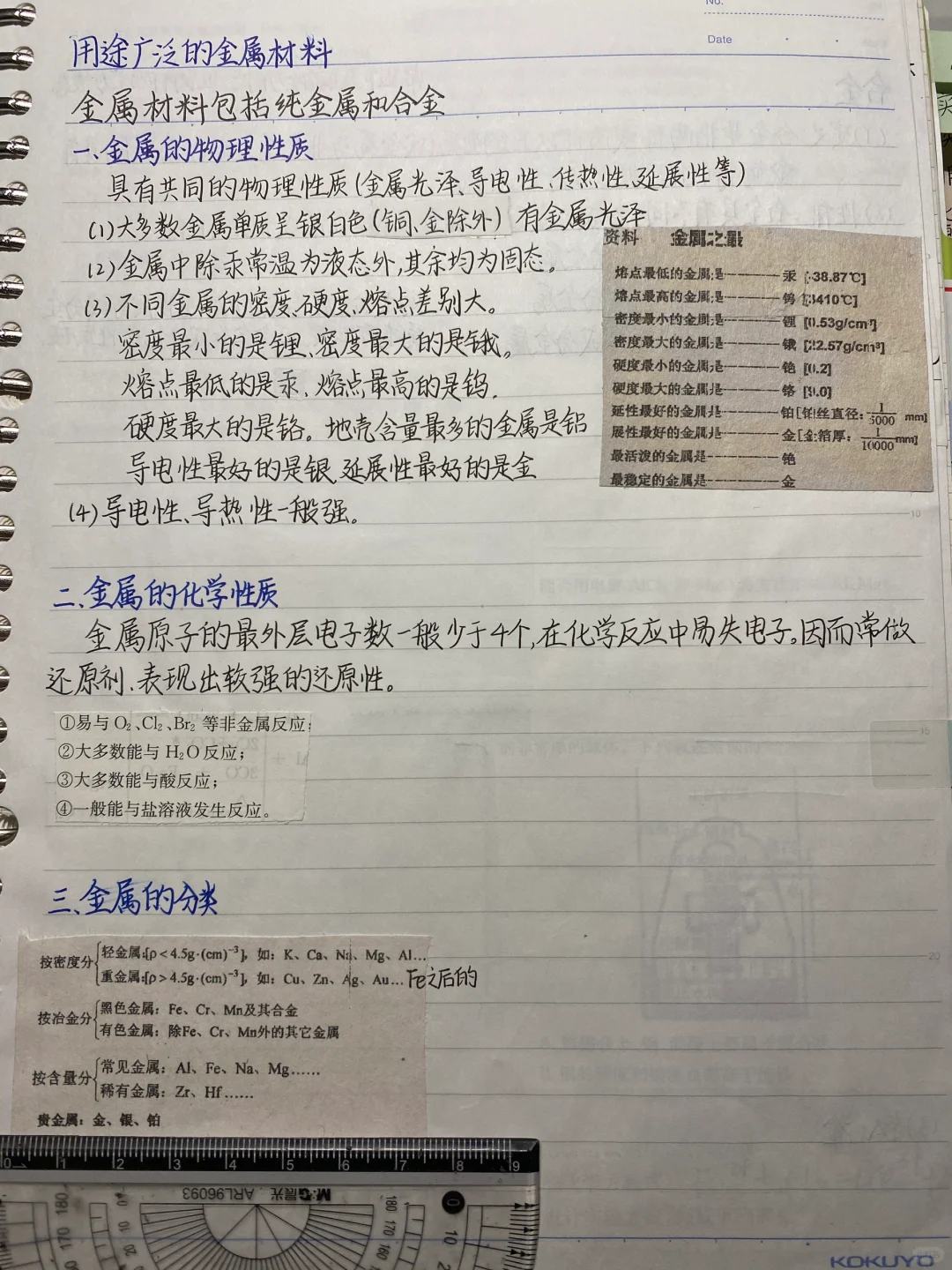 高中化学笔记给——金属材料