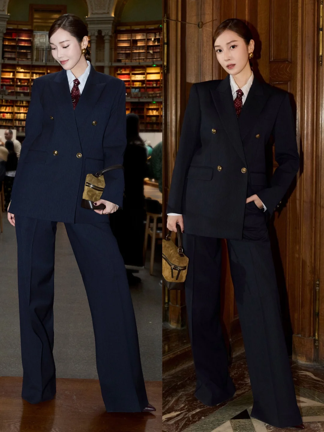 郑秀妍巴黎时装周西装杀❗️