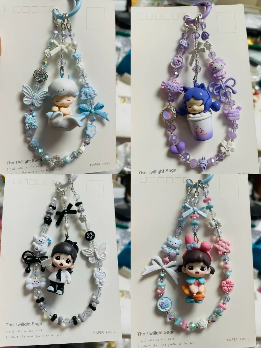 合金萌粒手机链批发客定分享