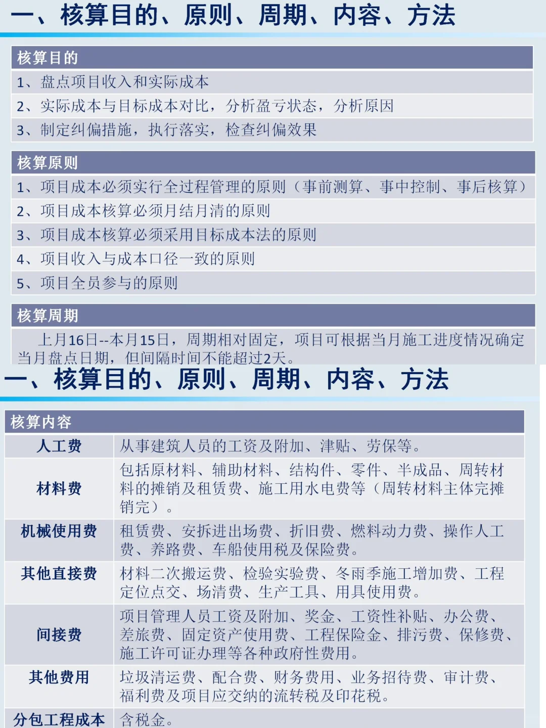 中建三局项目成本核算全流程太牛了
