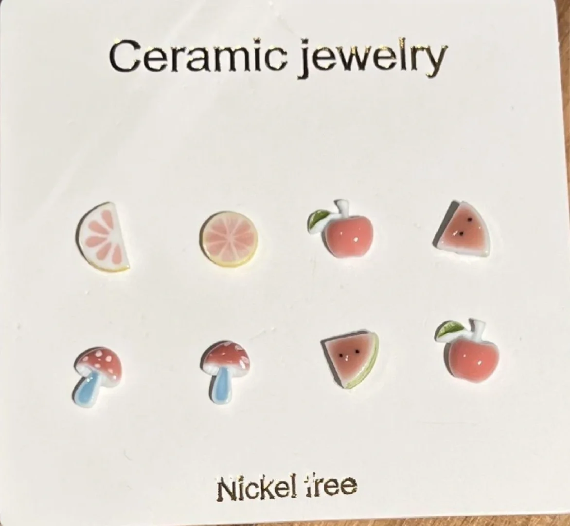 ?被追问N次的陶瓷耳钉！可爱到犯规啦～