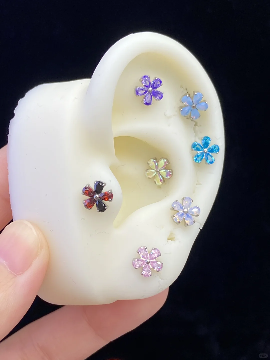 ⋆｡°钛合金樱花耳钉₊˚⟡ ꙳˖