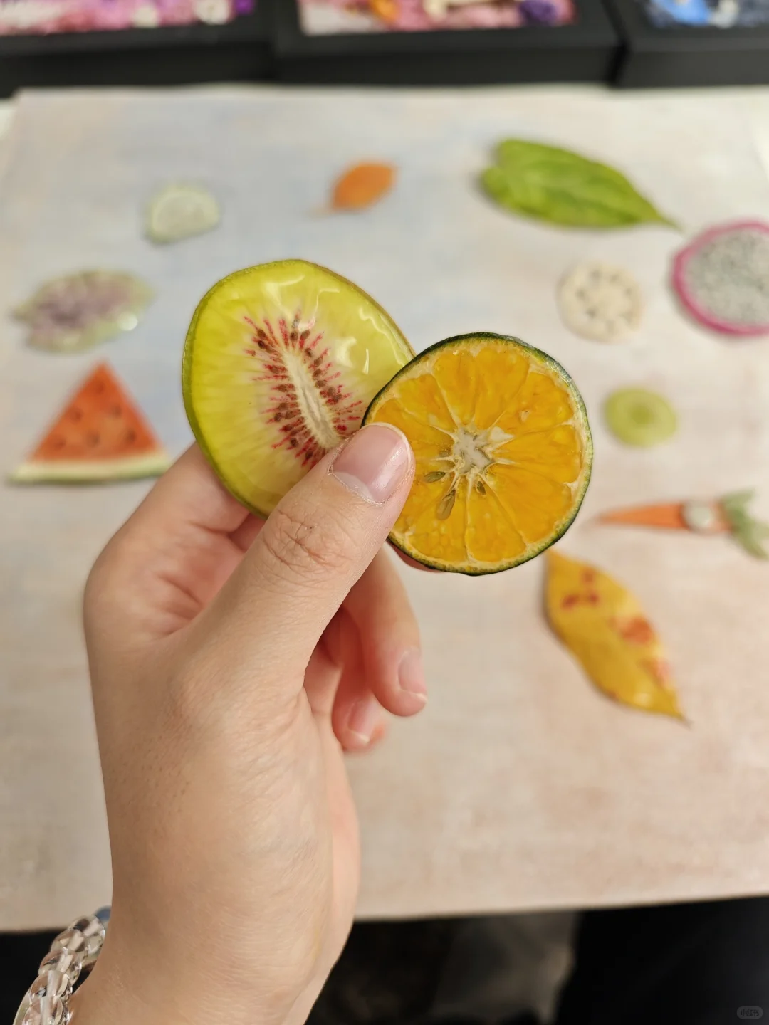 水果做的冰箱贴