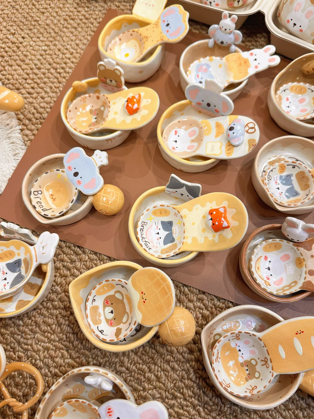 ?面包系列???小动物豆勺豆碟来啦