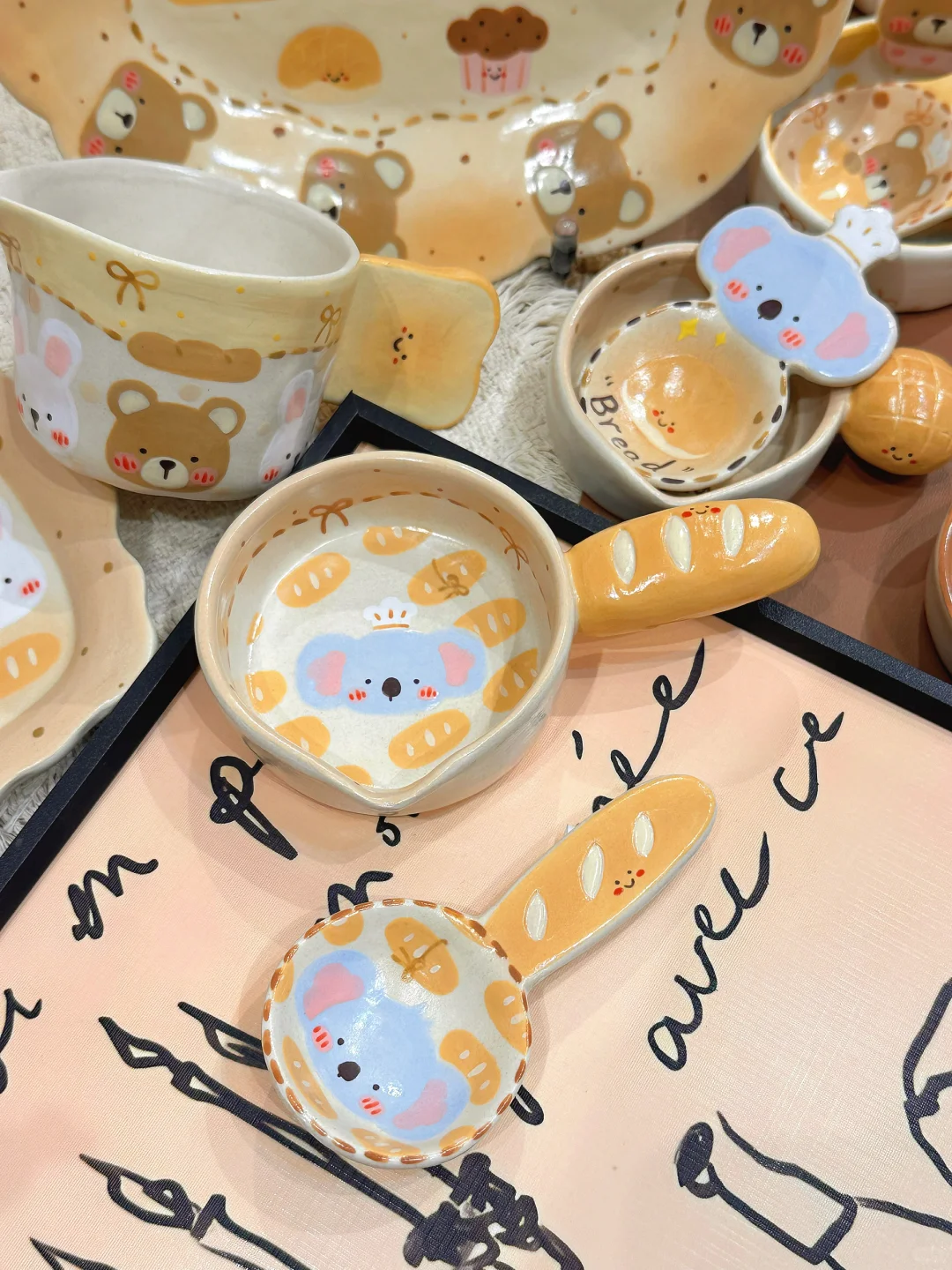 ?面包系列???小动物豆勺豆碟来啦