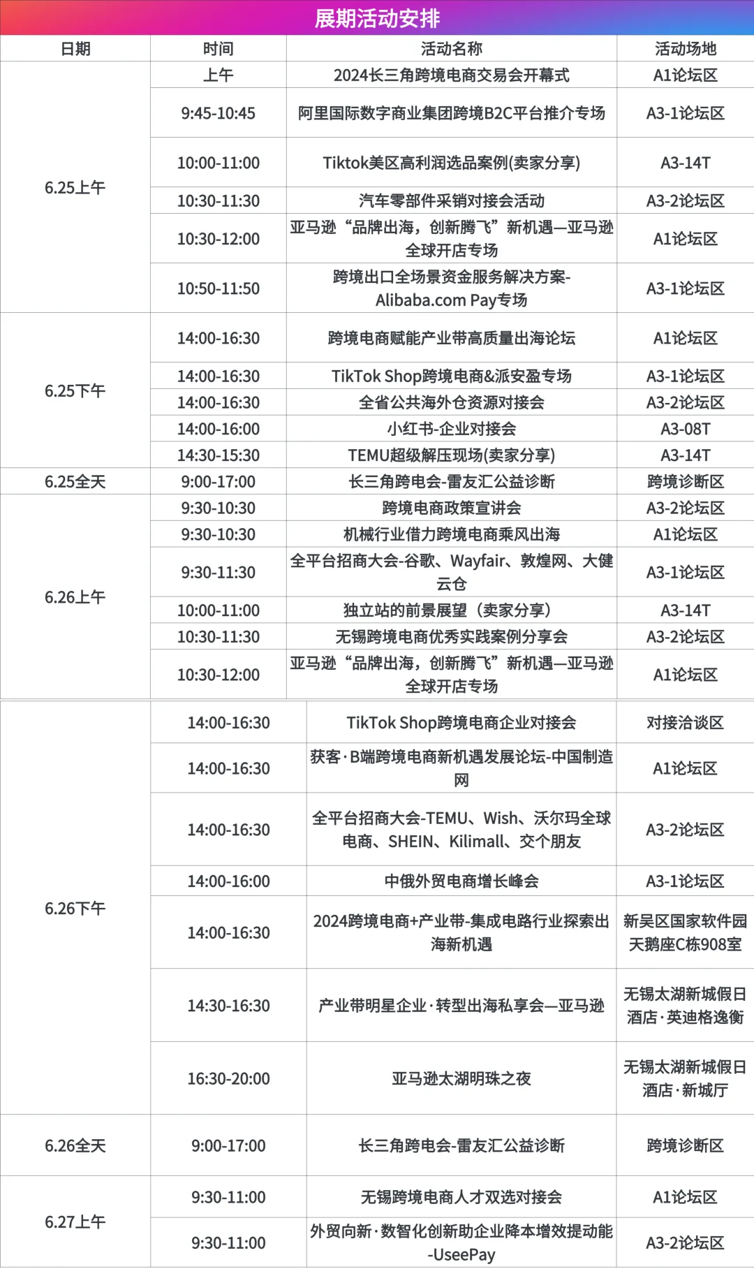 2024长三角跨境电商交易会展期活动安排
