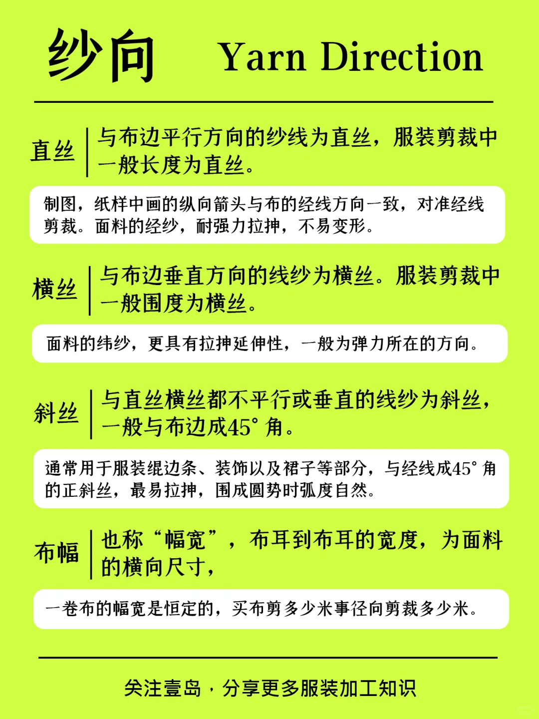 服装面料术语收集【面料篇②】