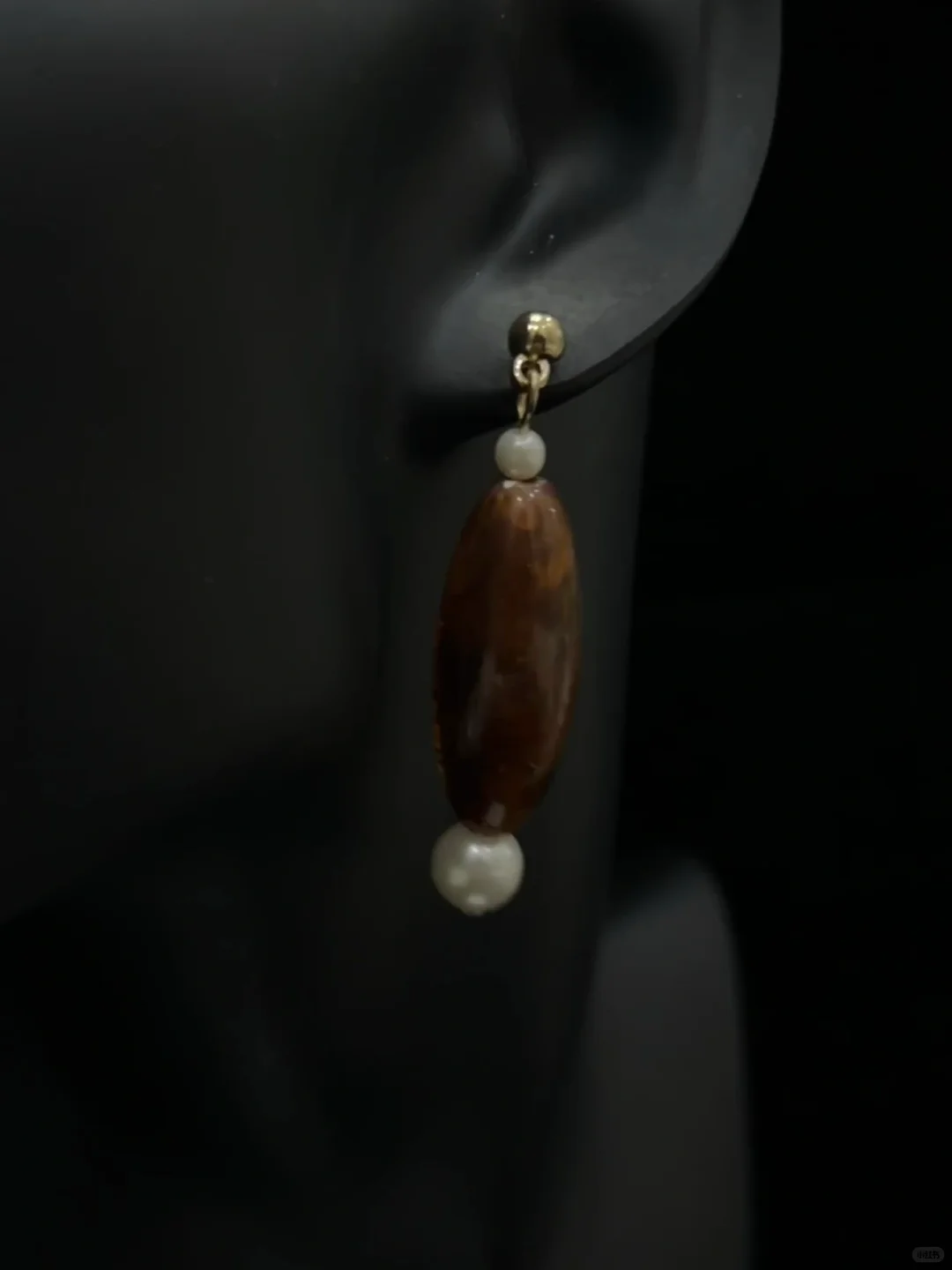 重工时髦树脂花纹耳环