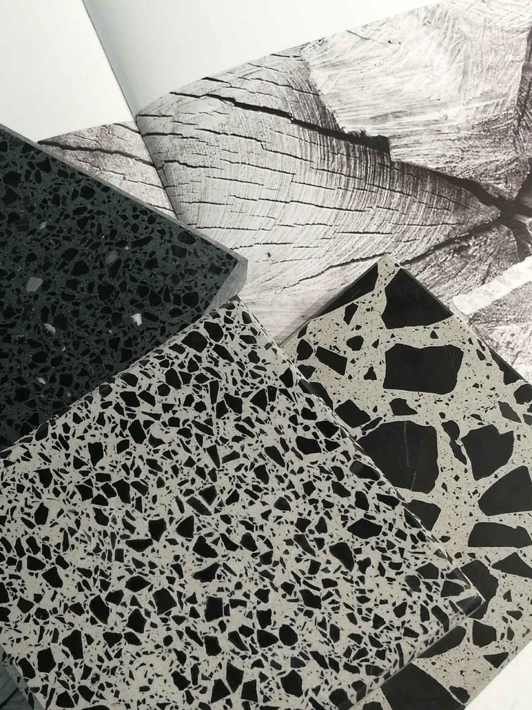 （不开裂的黑色骨料水磨石预制板现货款分享