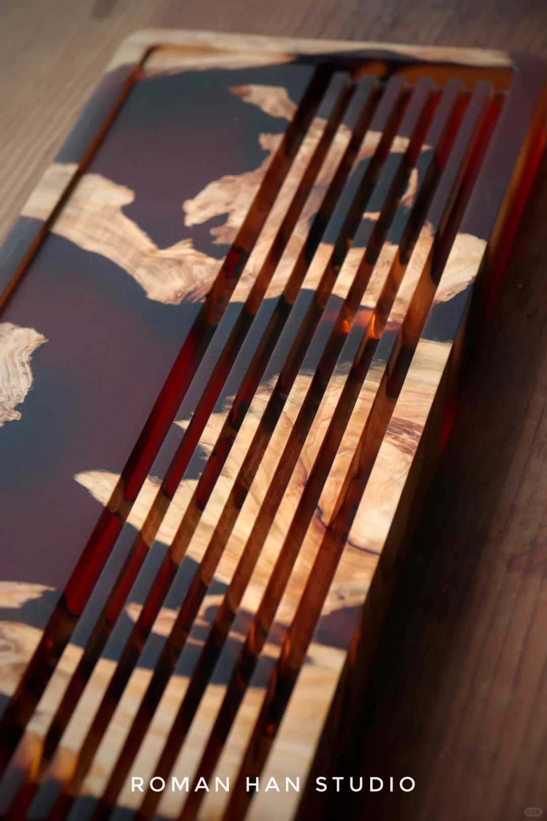 新品来啦｜琥珀色可接水茶盘