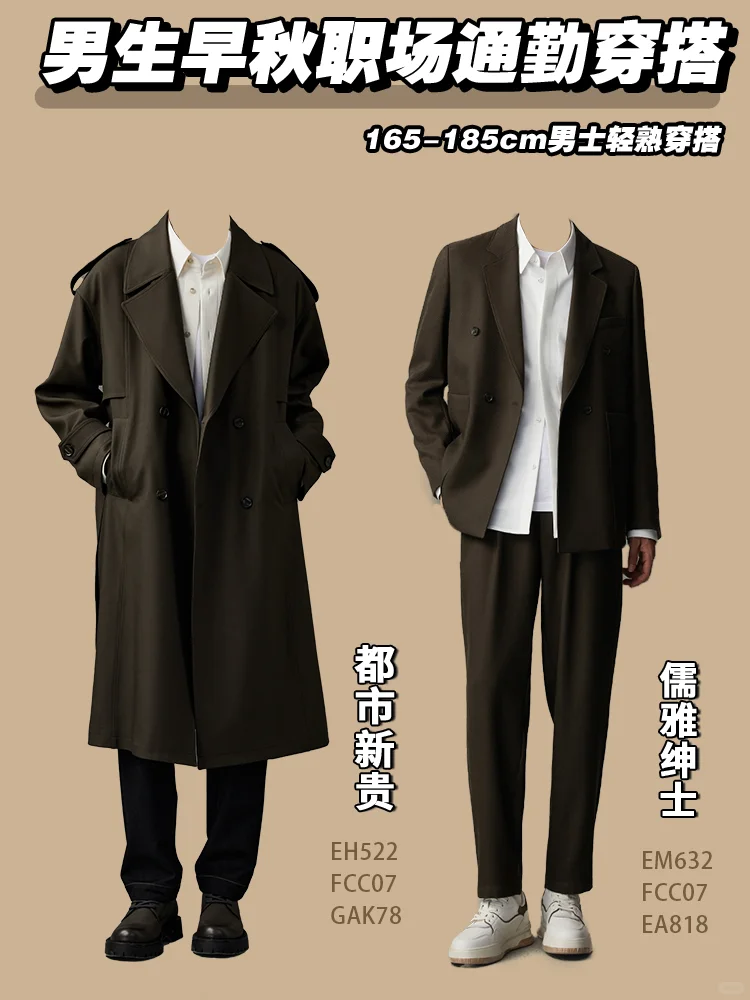 纯干货|165-185轻熟男士早秋职场通勤穿搭