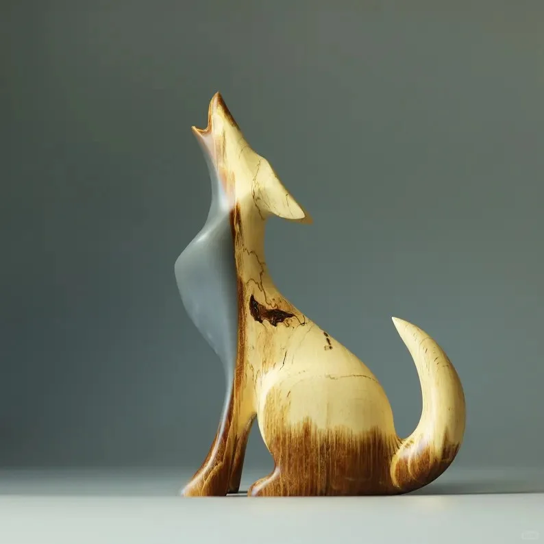 树脂和实木结合的动作雕塑