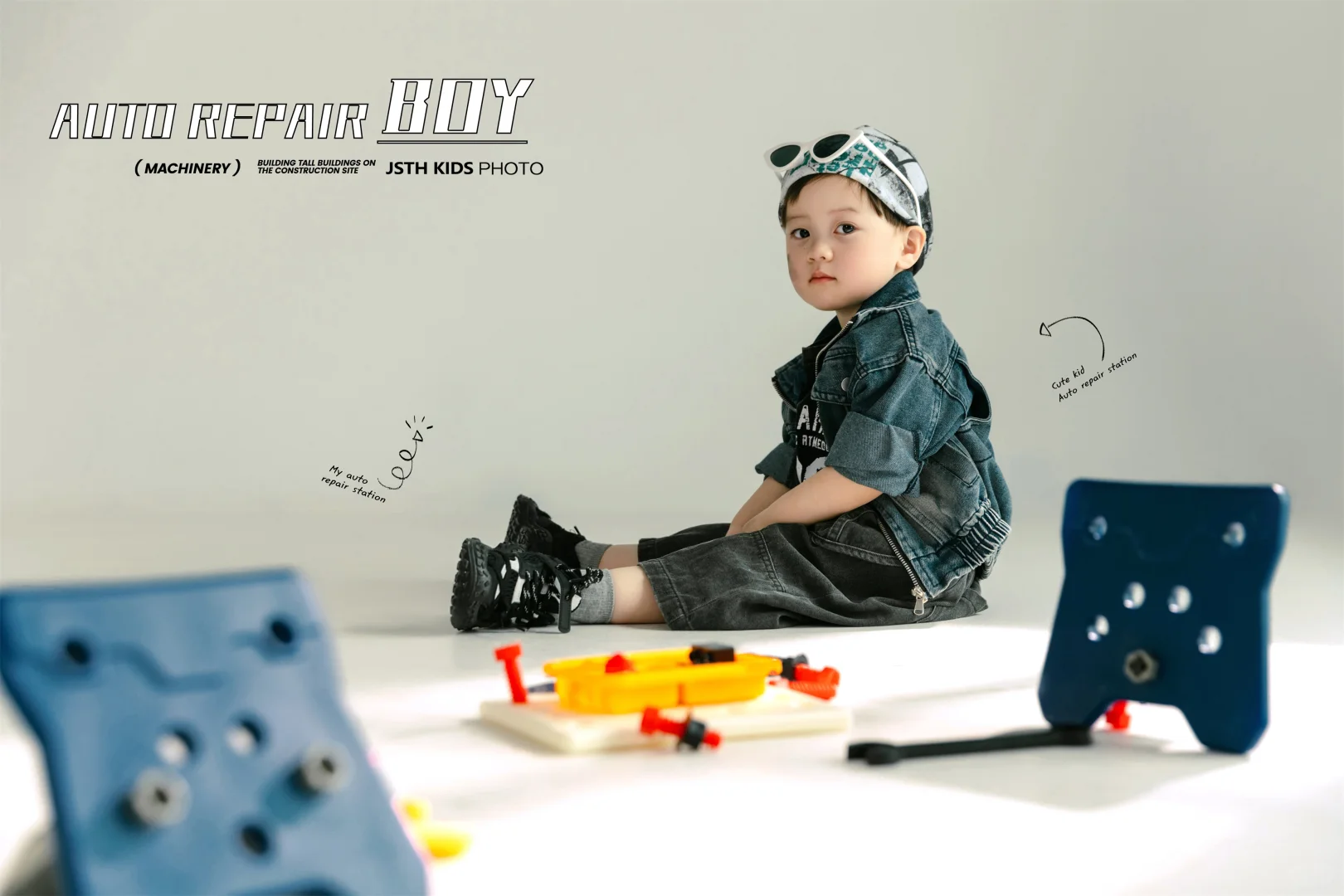 小小汽车修理师?超酷的儿童摄影主题