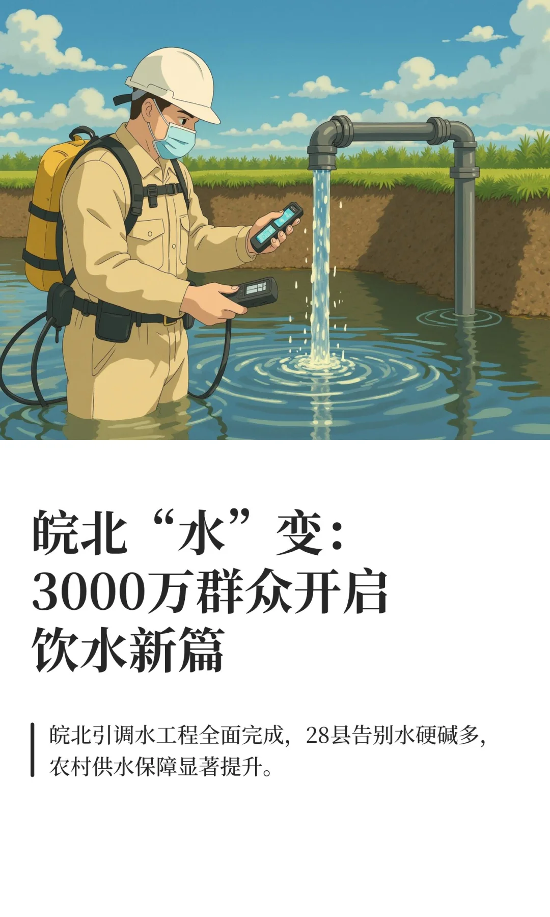 皖北“水”变：3000万群众开启饮水新篇