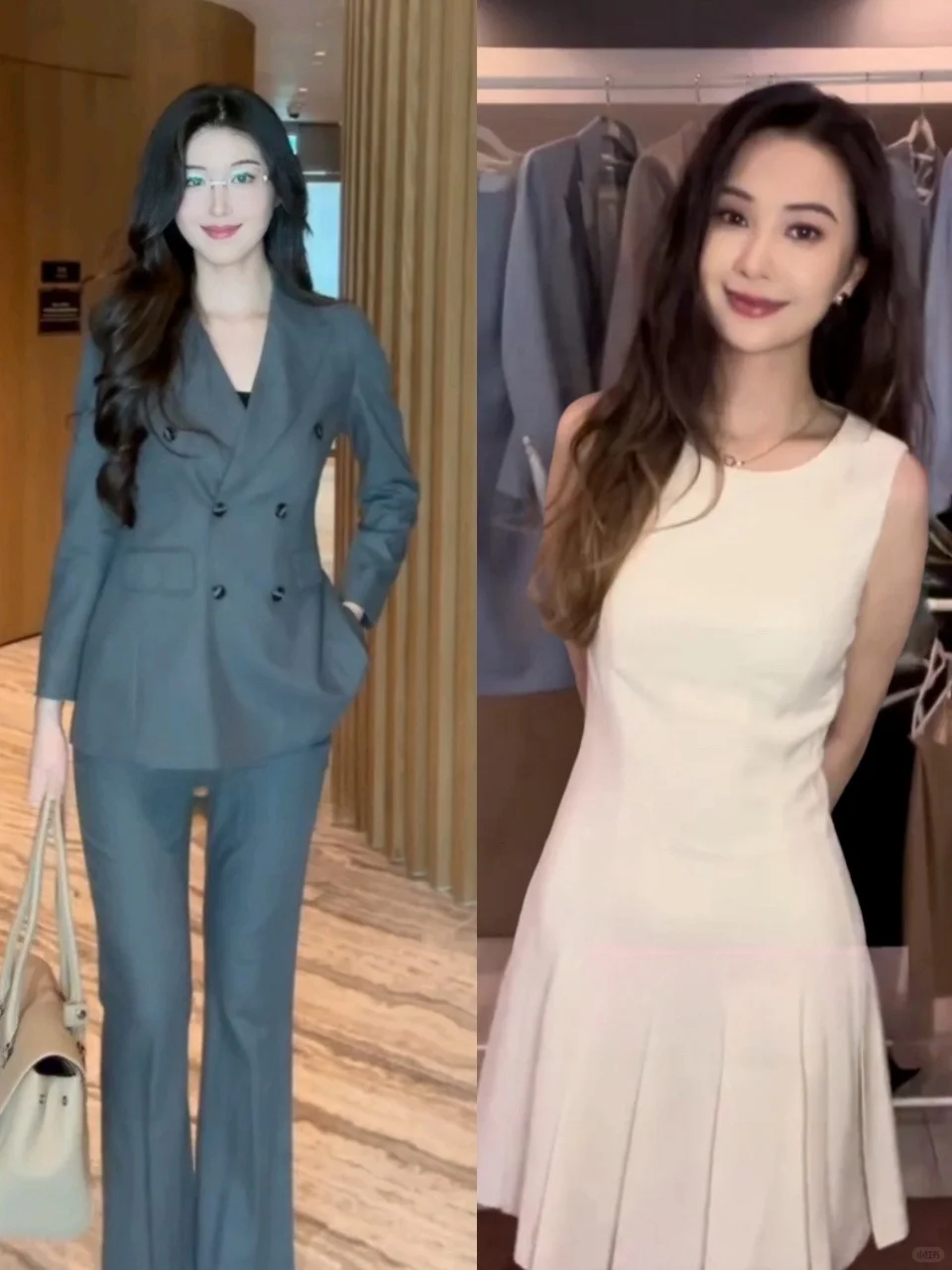 综艺姐姐职场西装亮眼 高智穿搭超吸睛