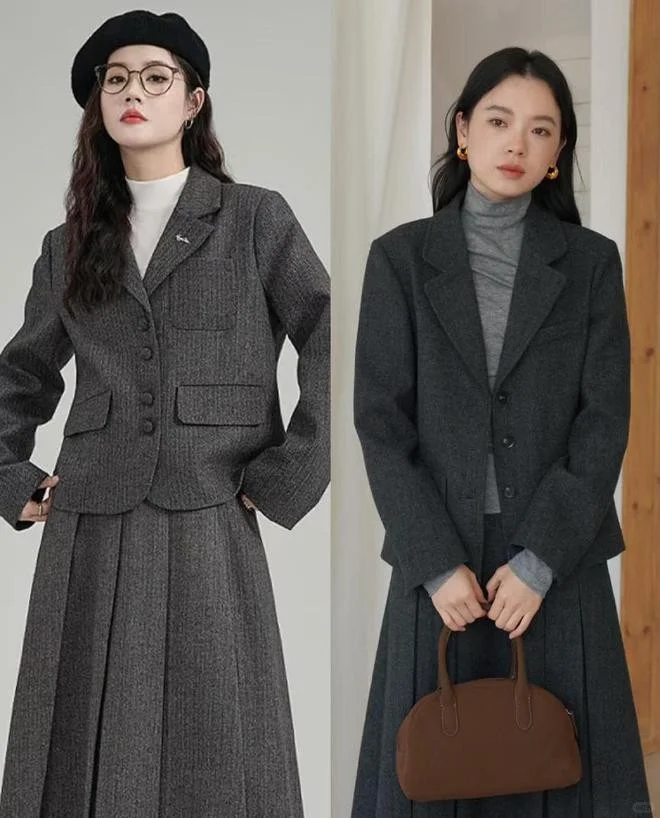 冬季职场穿搭秘籍：毛呢西装外套让你温暖又时尚！✨