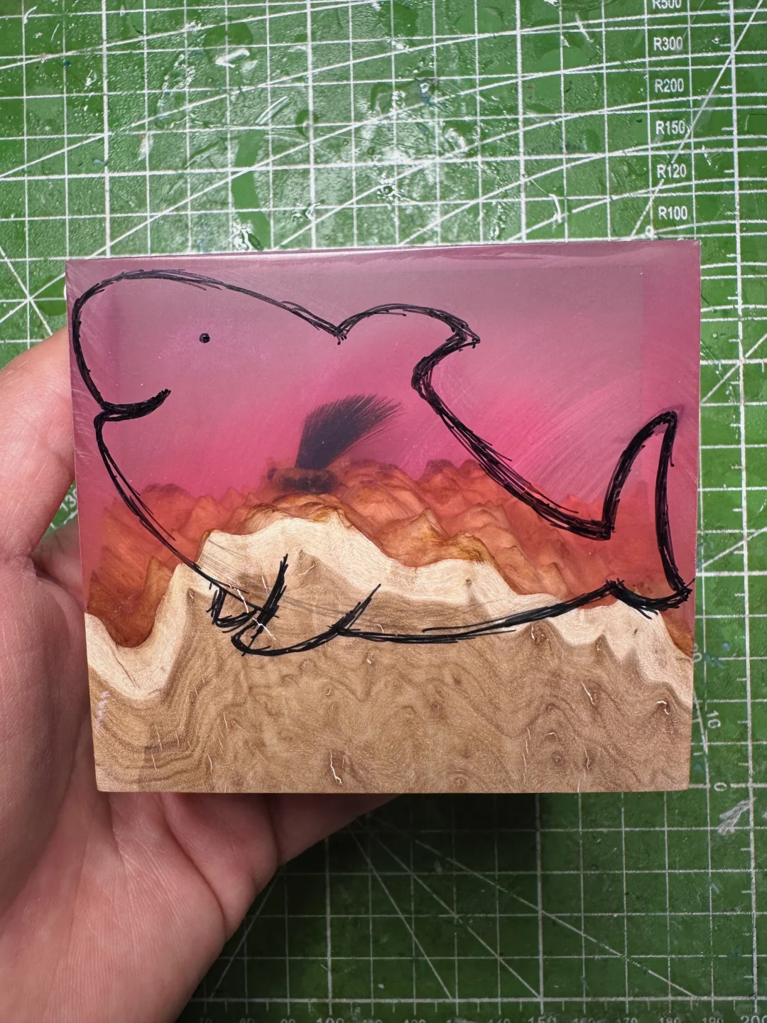 雕了一条呆萌的鲨鲨