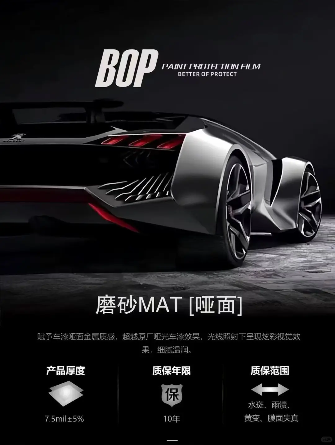 BOP保镖车衣分级体系✅匹配车漆防护需求