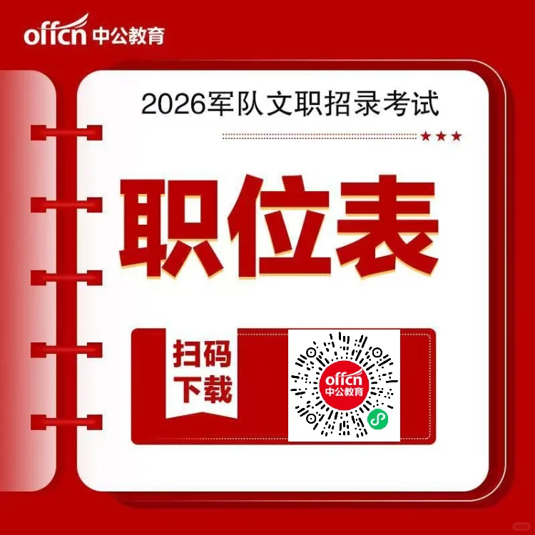 2026军队文职公告已发布